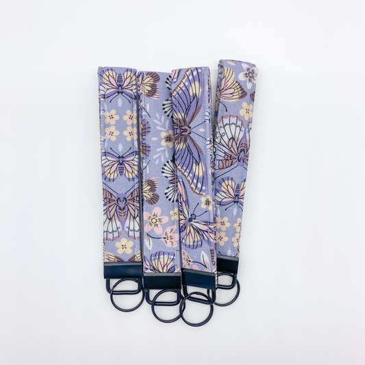 Pastel Butterfly Wristlet Keychain